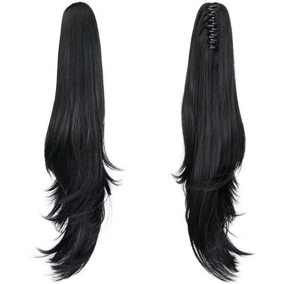 ponytail extension,24" claw clip hair extensions ponytail Long straight Hair Ext - Picture 7 of 9